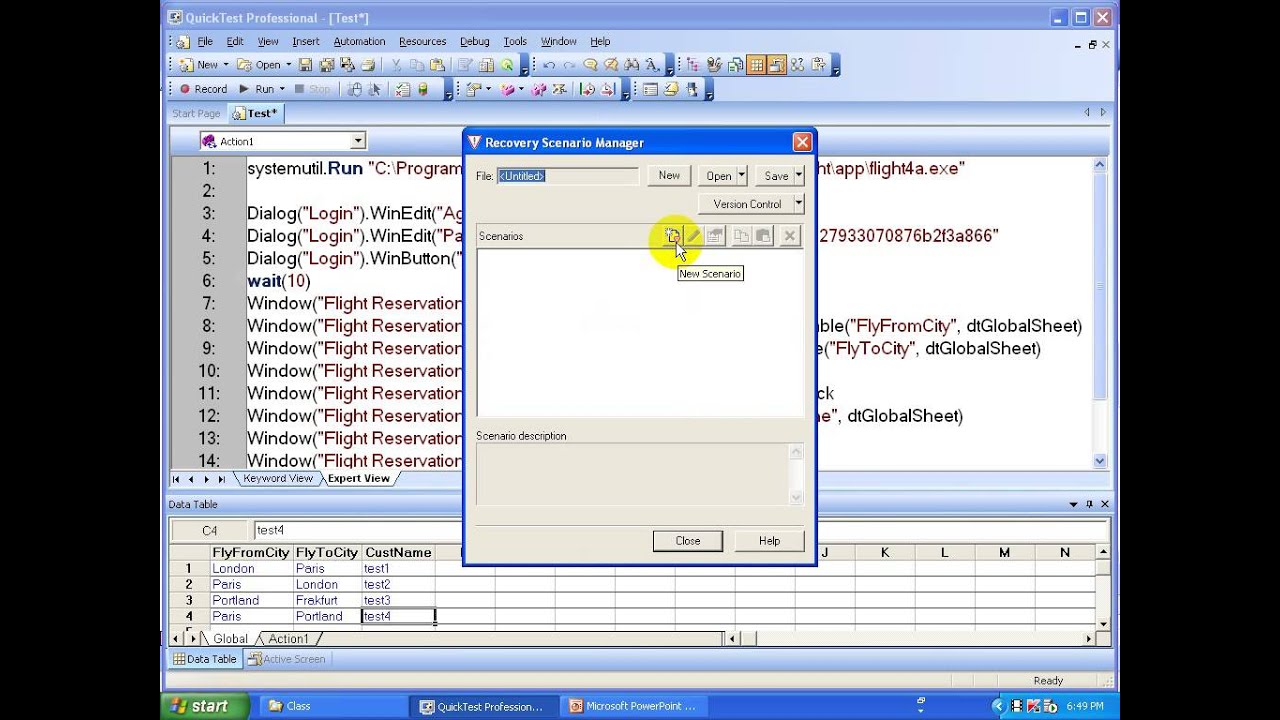 QTP Videos| Recovery Scenarios| HP UFT training|qtp certification training|qtp training|UFT Training