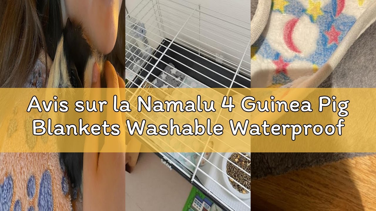 Avis sur la Namalu 4 Guinea Pig Blankets Washable Waterproof Fleece Absorbent Cage Liners Reusable P