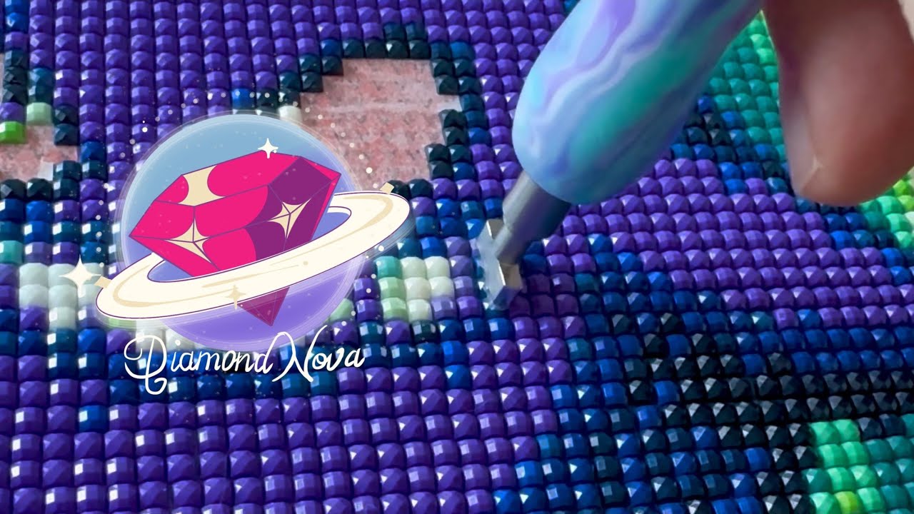 ASMR 40x40 of Pure Sparkle: Watch Gengar Come to Life! 💜💎 #DiamondPainting #Pokemon