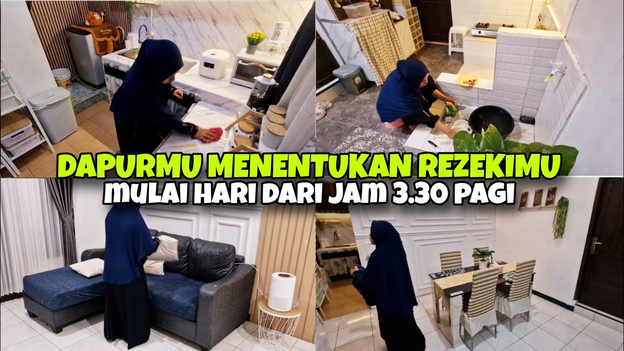 TIPS AGAR SELALU SEMANGAT BANGUN JAM 3.30 PAGI⁉️CLEANING MOTIVATION||BERSIH BERSIH DAPUR MALAM HARI
