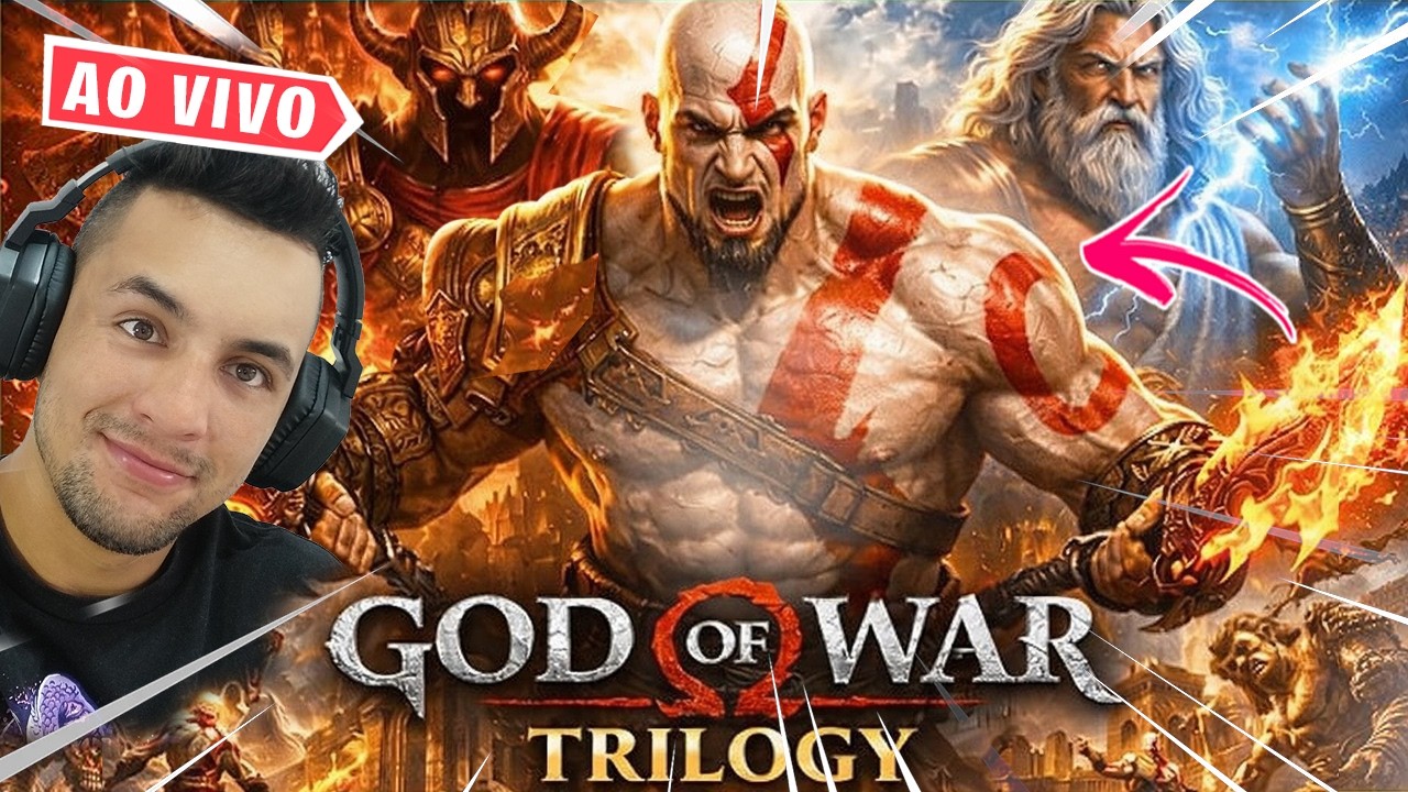 A HISTÓRIA COMPLETA DE GOD OF WAR — A QUEDA DOS DEUSES CONTADA COMO UM FILME | 🔴LIVE AO VIVO