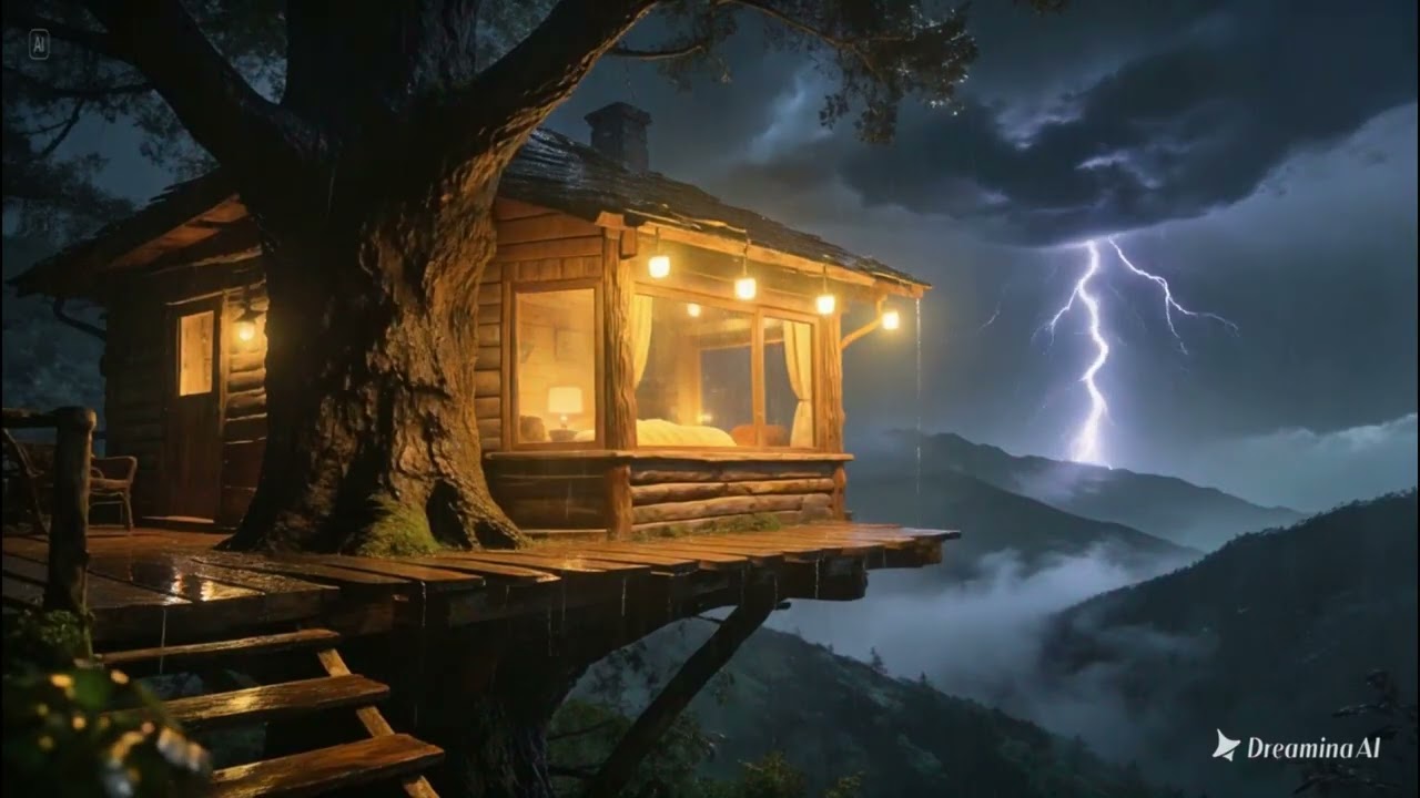 Lightning & Heavy Rain Sounds for Sleeping