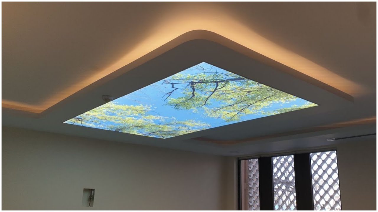 3D Effect New Technology on Stretch Ceiling with RGB LED light Installation