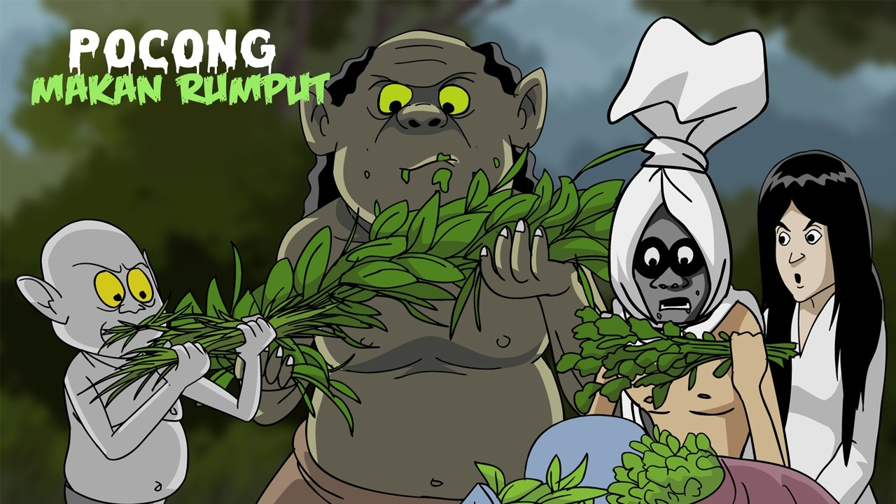 Pocong & Geng Kelaparan Gagal Berburu, Endingnya Kenyang Makan Rumput - Kartun Hantu Lucu