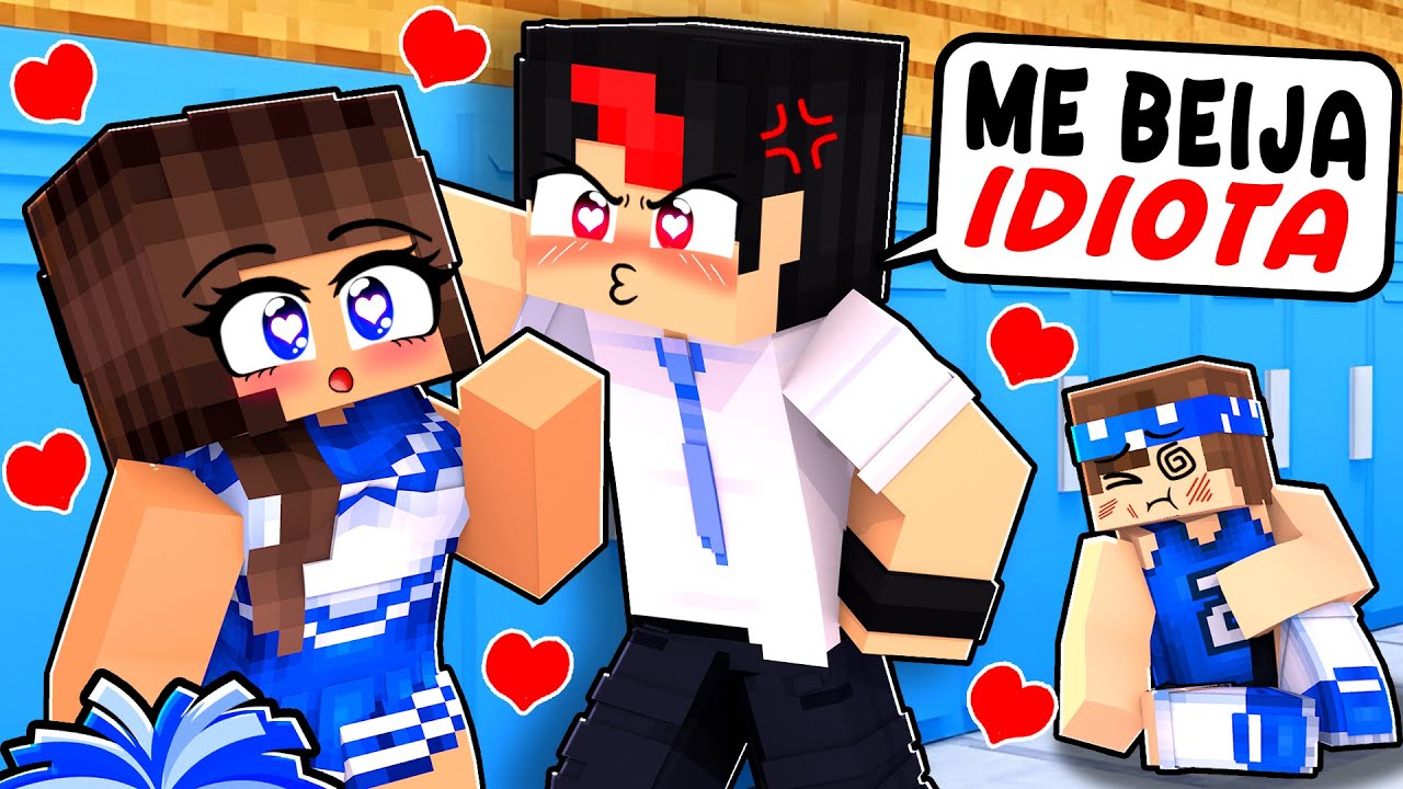 L&Iacute;DER de TORCIDA foi BEIJADA pelo GAROTO MALVADO no Minecraft ◂Miika▸