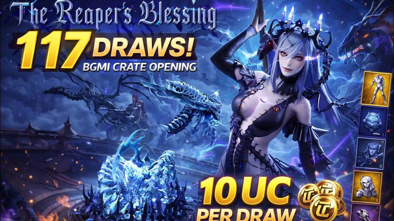 BGMI The Reaper’s Blessing Crate Opening 😱 | 117 Draws (10 UC Daily) – Did I Get It? @FiroxGaming