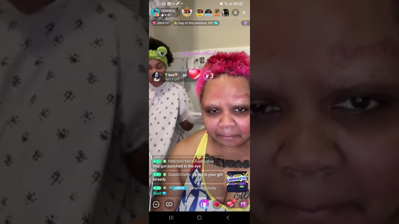 nah chelle know how to ruin the live