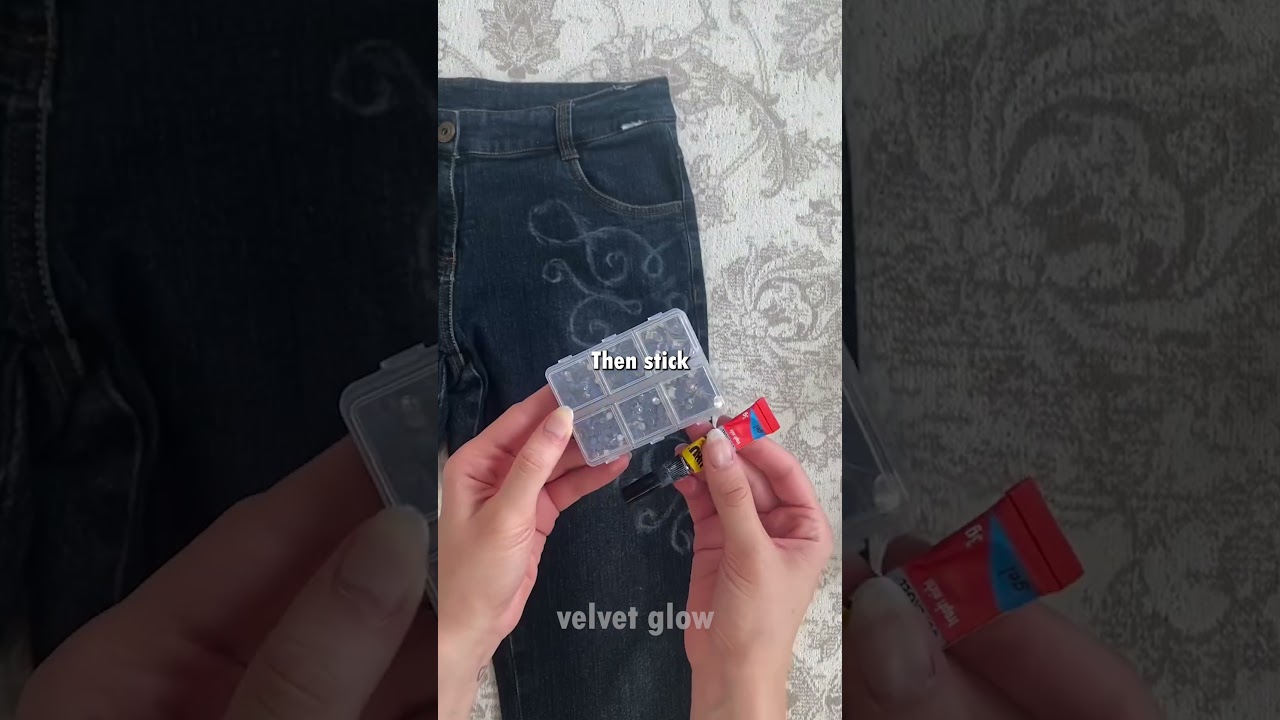 ✨ DIY Bedazzled Jeans  Turn Basic Denim into Designer Glam 👖💎