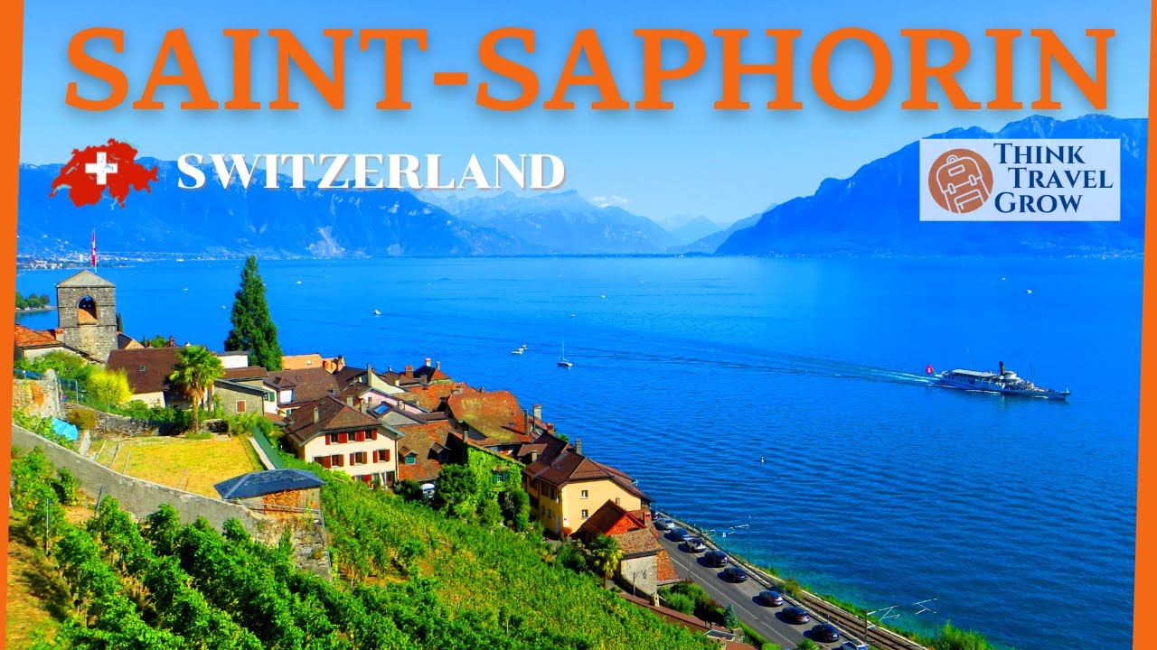 Saint-Saphorin, borgo medievale. Regione Lavaux, Svizzera