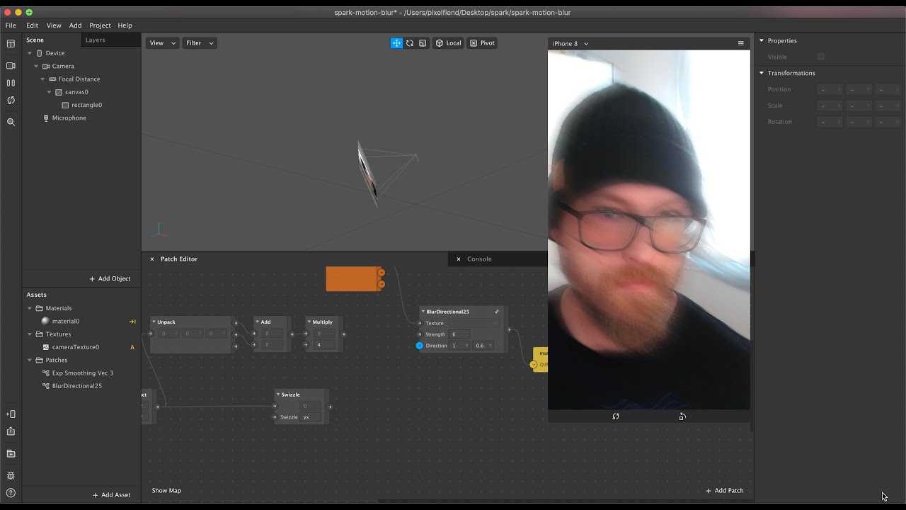 Motion blur in Spark AR