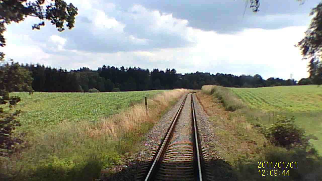 Havlíčkův Brod-Humpolec léto 2015 vlak 15966