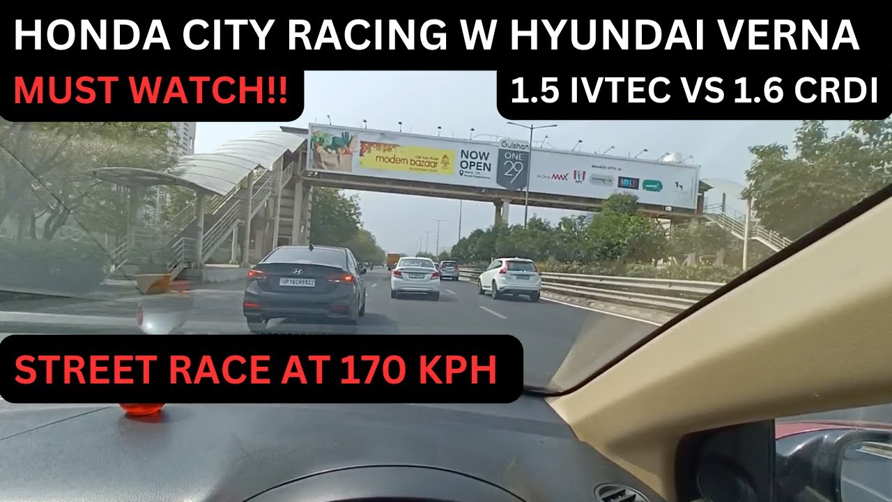 HONDA CITY RACING W HYUNDAI VERNA | 1.5 IVTEC VS 1.6 CRDI | #car #cars #honda #city #verna #hyundai