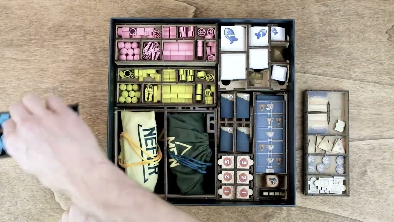 Reboxing Men Nefer Board Game Insert Organizer The Dicetroyers