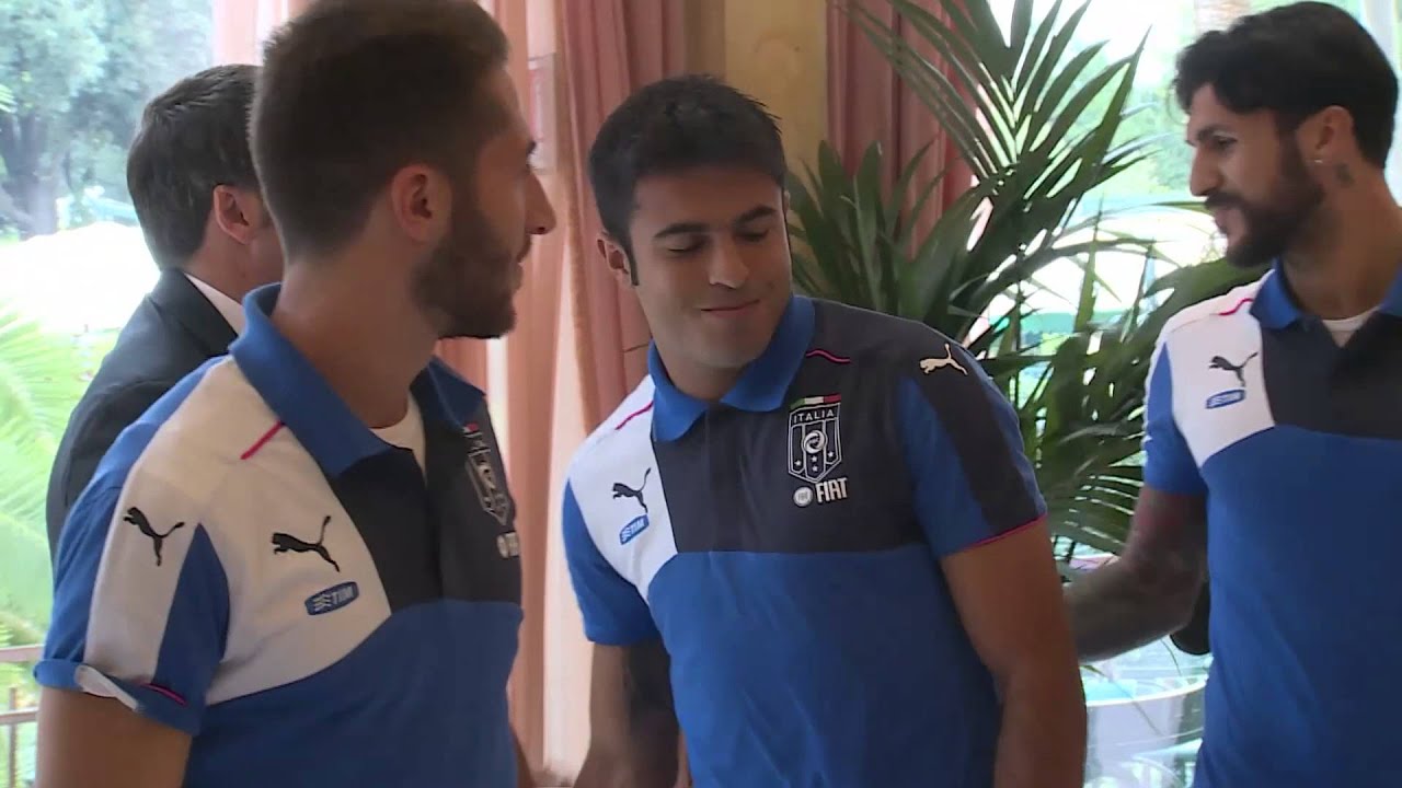 Renzi incontra la Nazionale Italiana di calcio