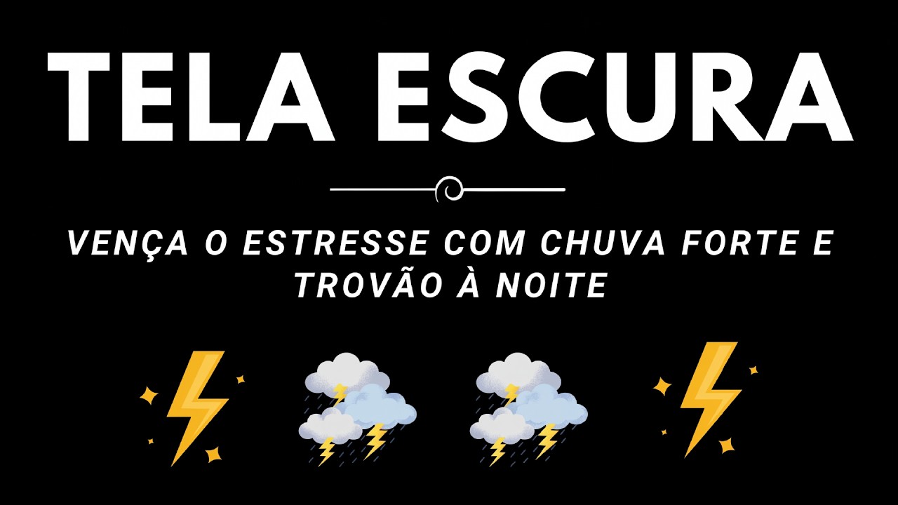 Chuva Forte e Trovoadas na Barraca para Dormir 💤 Som de Chuva para Dormir e Relaxar