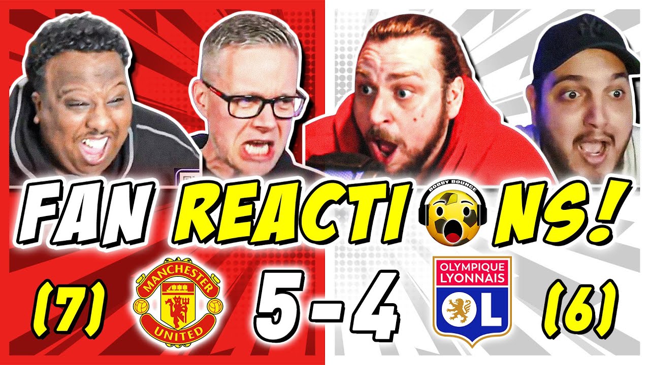 MAN UTD FANS GO WILD 🔥 REACTION TO MAN UTD 5-4 LYON | EUROPA LEAGUE FAN REACTIONS