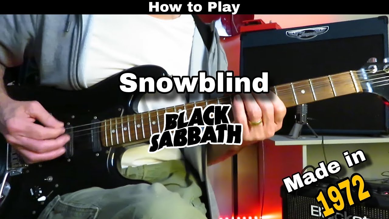 1972 - SNOWBLIND - Black Sabbath. Guitar Lesson / Walkthrough