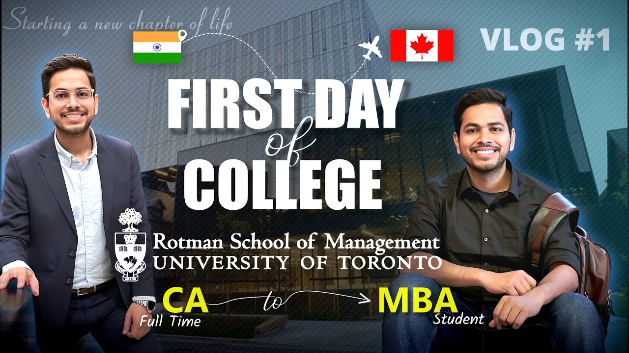 🇮🇳➡️🇨🇦 India se Canada Tak! MBA College Tour in Toronto | First Day Vlog in Hindi 🎓