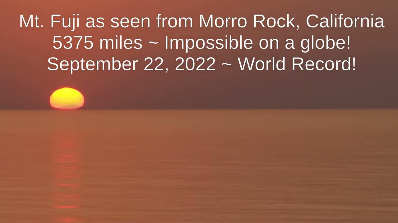 Mt  Fuji as seen from Morro Rock, California - now with music