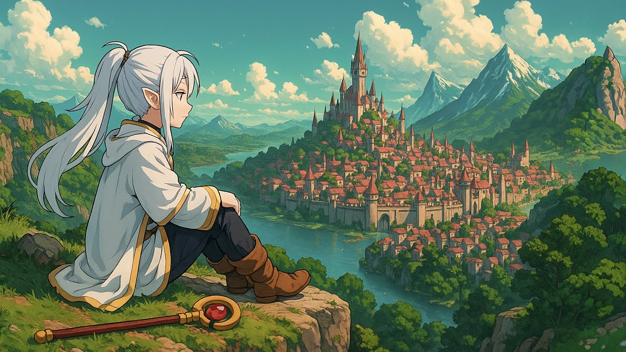 Relaxing Medieval Music | The White Wizard's Journey at Mountain