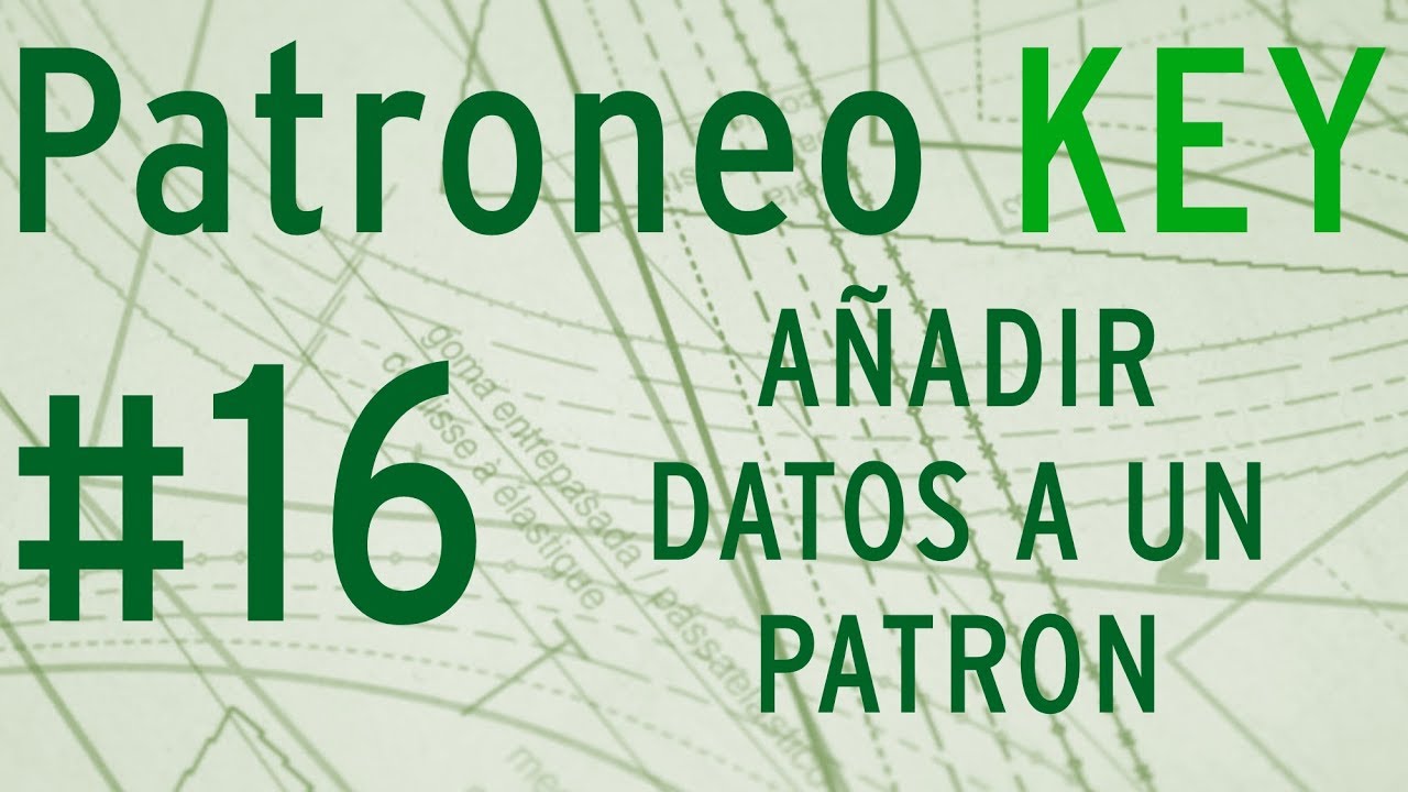 ✅ Patroneo KEY ✅  Video 016 🎞️  Añadir Datos a un Patrón