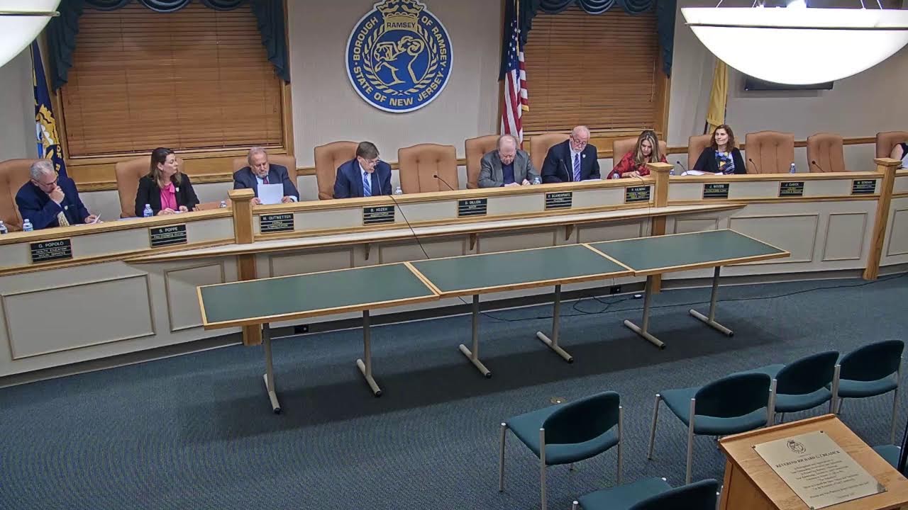 Ramsey Mayor and Council Work Session Meeting, October 8, 2025
