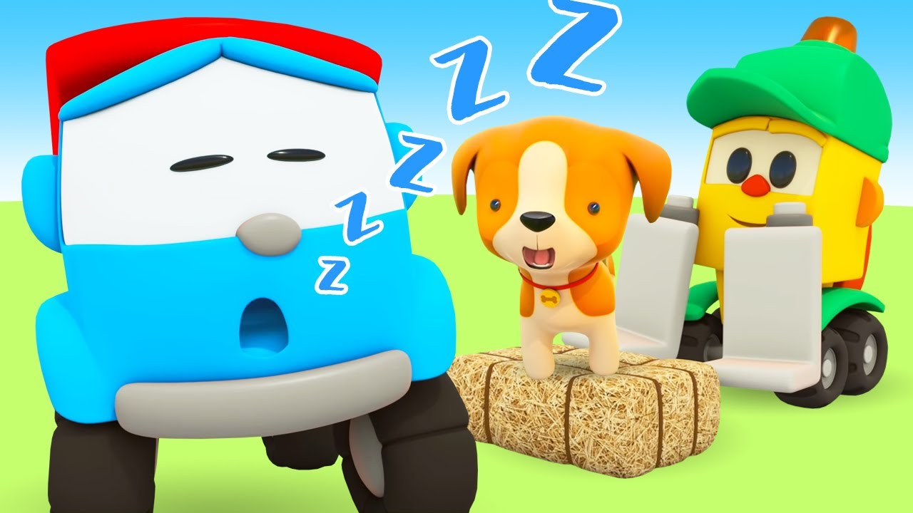Zeichentrick mit Leo dem Lastwagen 🎵 Schlaflied f&uuml;r Kinder 🎵 Kinderlieder zum Mitsingen