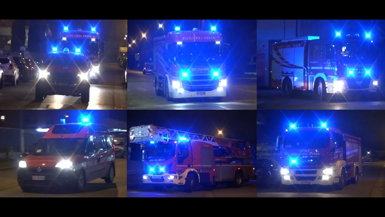 Incendio Capannone a San Miniato (PI) - Passaggio Mezzi Vigili del Fuoco