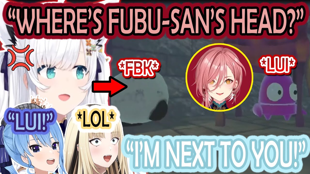 Fubuki, Niko, and Suisei Watch as Lui's Hawk Eyes Fail to Find Fubuki in R.E.P.O.