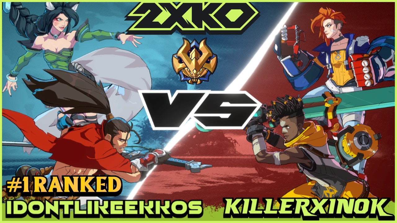 2XKO - IDontLikeEkkos (Ahri/Yasuo) vs KillerXinok (Vi/Ekko) - 2XKO Fights!
