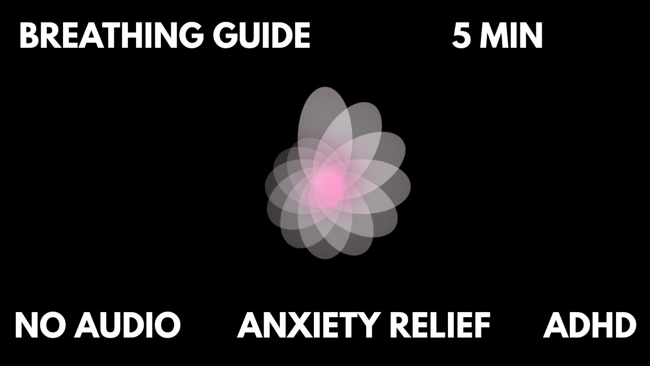 l5 Min Breathing Flower Animation | No Audio | Meditation Sleep ADHD