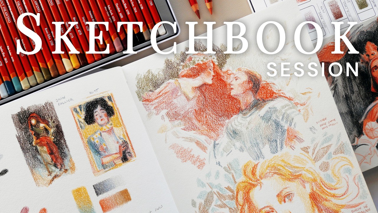 sketch with me | my FAVOURITE coloured pencils | Derwent Drawing 