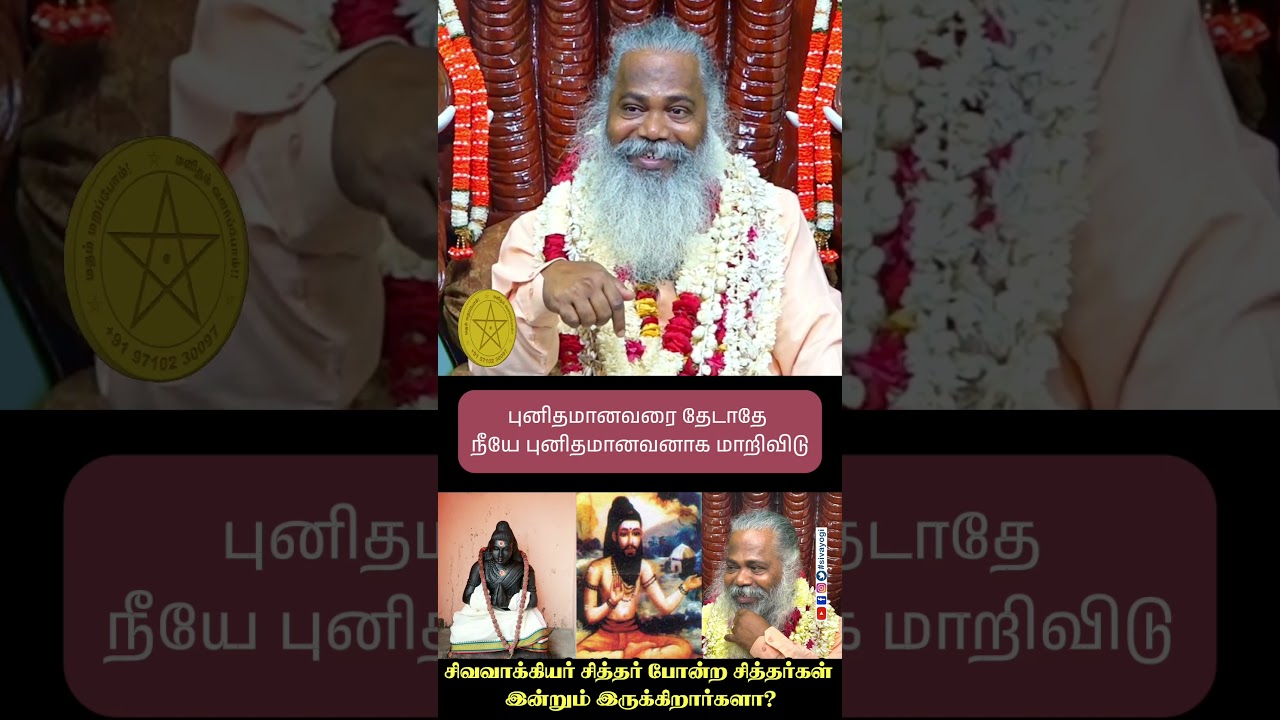 புனிதமானவரை தேடாதே! - நீயே புனிதமானவனாக மாறிவிடு!!