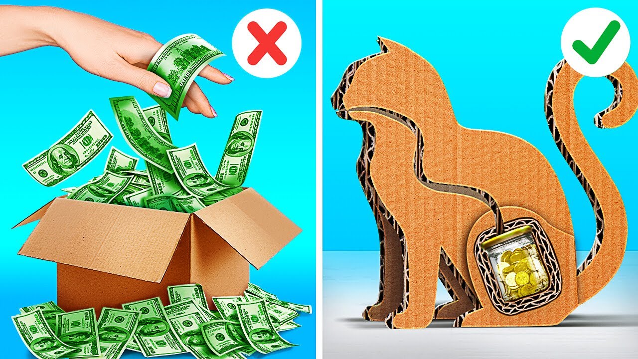 UNIKATOWE RĘKODZIEŁO Z KARTONU DO ZROBIENIA W DOMU || Nie do wiary! Recykling i sztuczki od 123 GO!