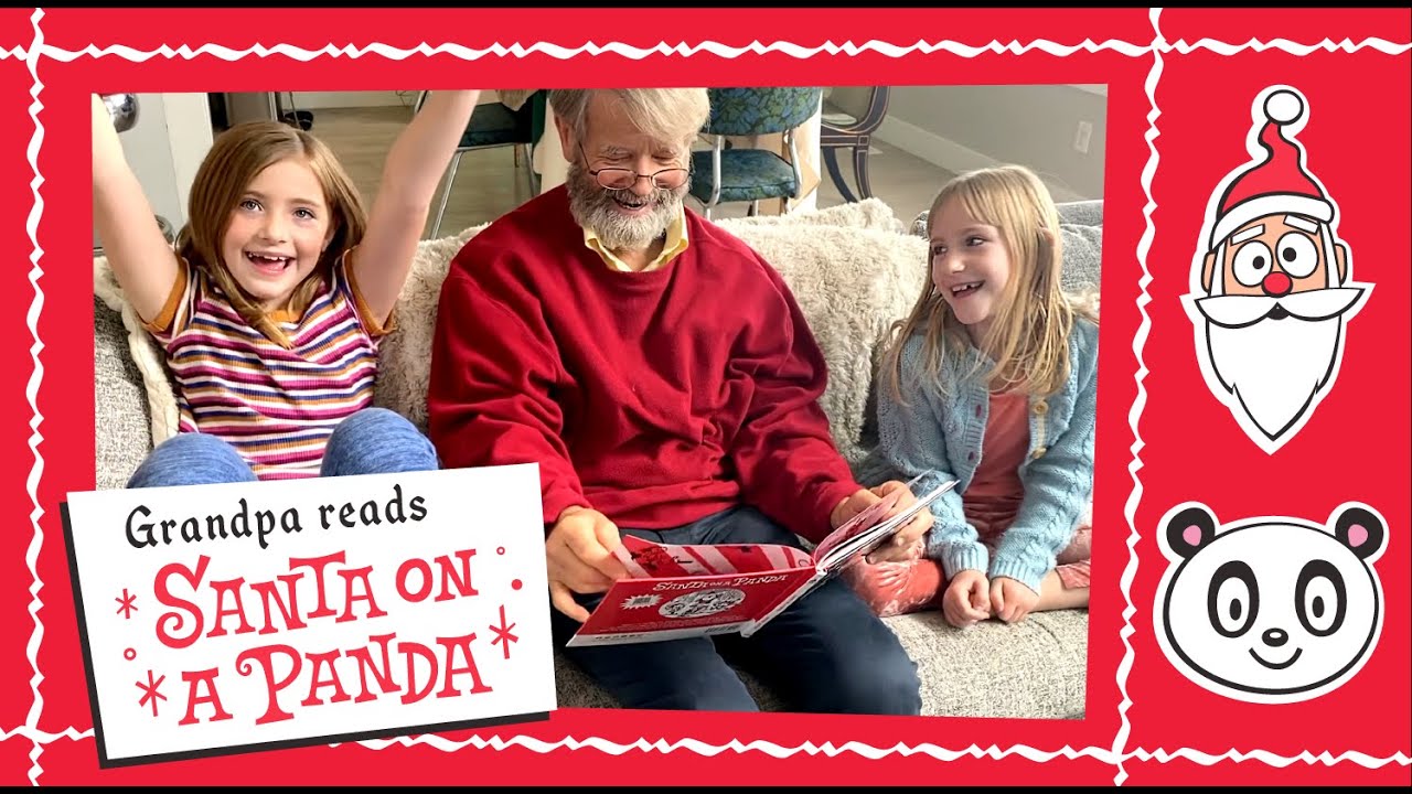 Grandpa reads Santa On A Panda