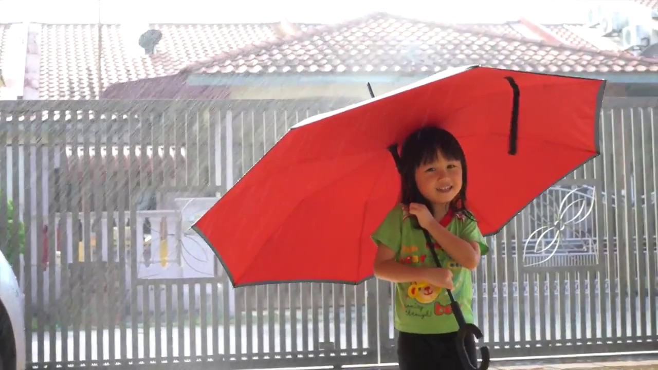 Creative Reverse Double Layer Umbrella Folding Inverted Windproof Car Standing Rain Protection