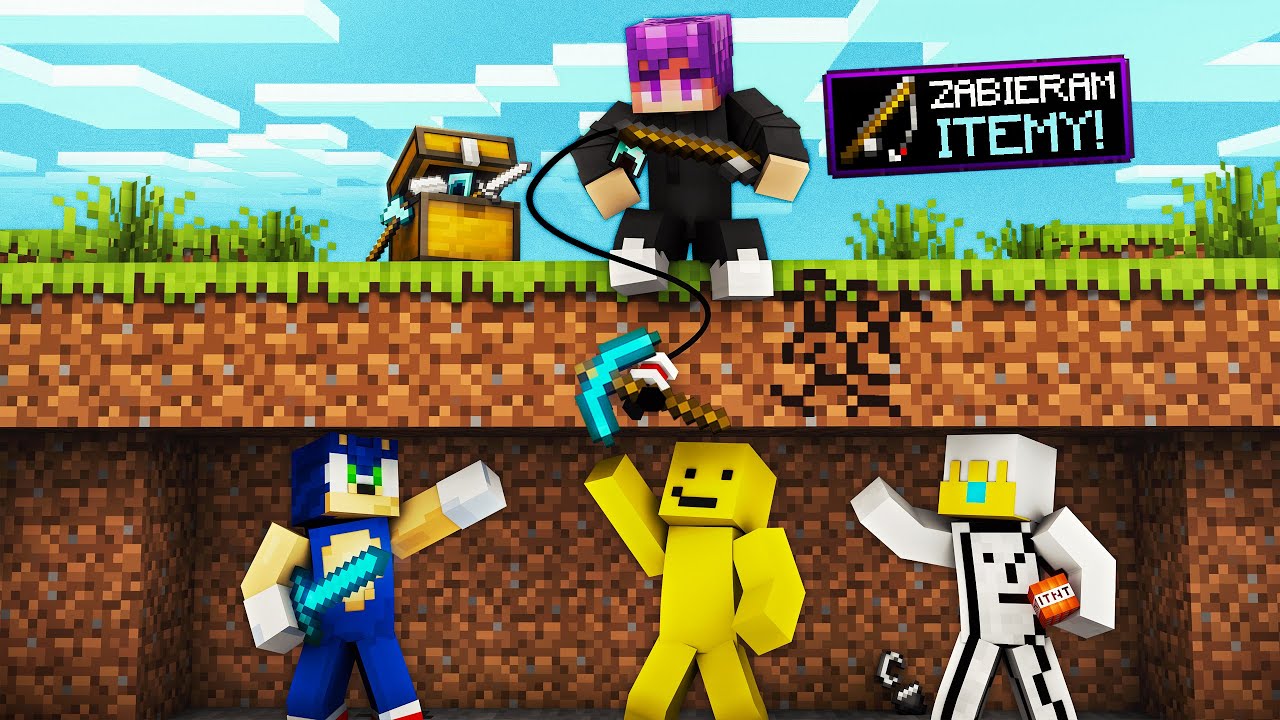 MINECRAFT MANHUNT, ale mogę okradać ŁOWC&Oacute;W