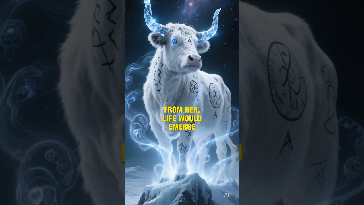 Audhumla & Ymir #NorseMythology #Audhumla #Ymir #MythologyShort #CosmicOrigins