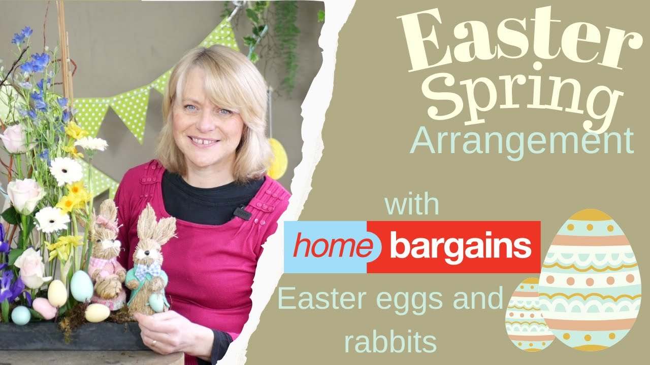 How to make Easter flower arrangement with some Home Bargains goodies!