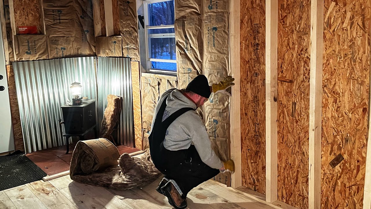 The Cabin gets a temporary deck and some insulation