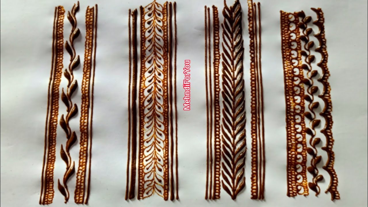 Beginners mehndi :- Beautiful leaf borders mehndi design for bridal mehndi