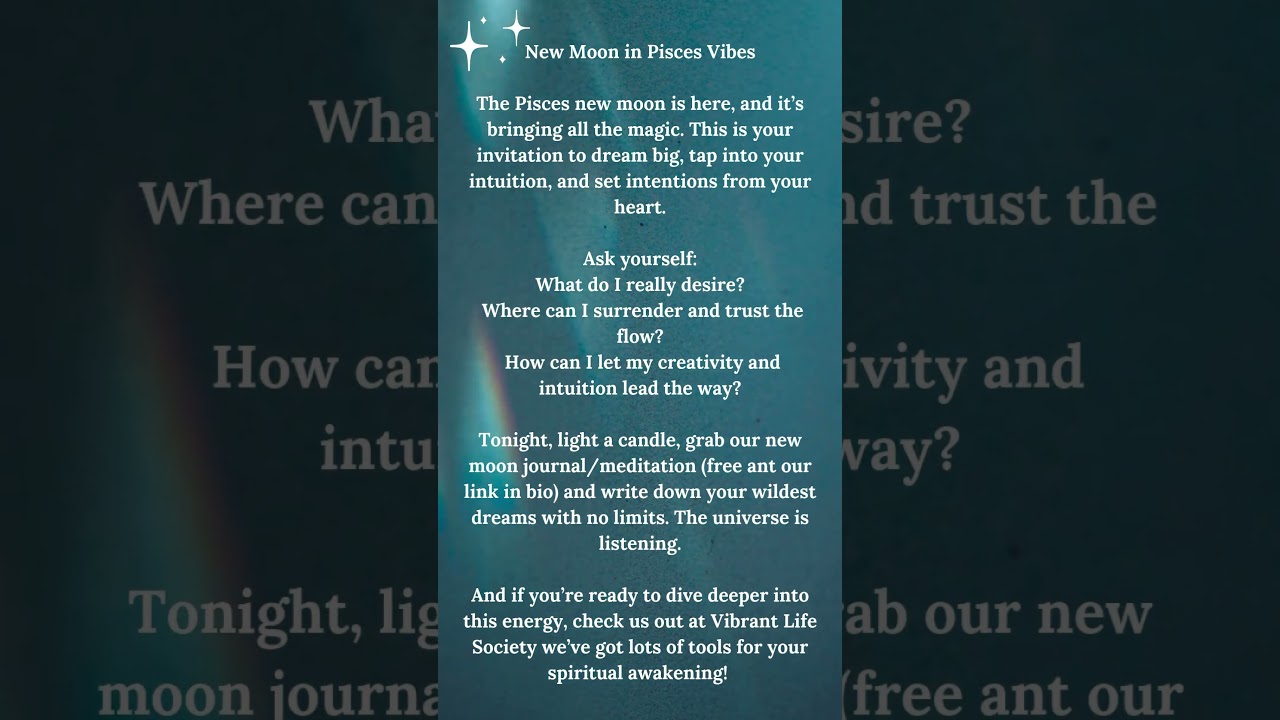 New moon in Pisces Thursday February 27th!