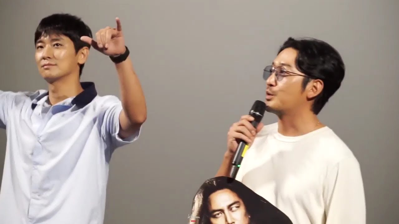 180804 '신과함께' 무대인사에서 '공작' 홍보하는 하정우ㅋㅋㅋ + 하배우 이동 @CGV왕십리 IMAX관 (하정우, 주지훈)