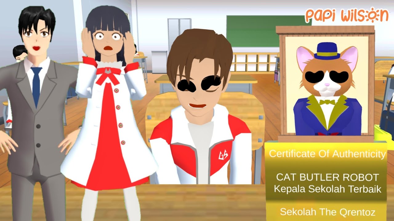 Yuta Tidur Di Kelas Pake Kacamata Hitam🤣😱🕶 | Sakura School Simulator | Papi Wilson