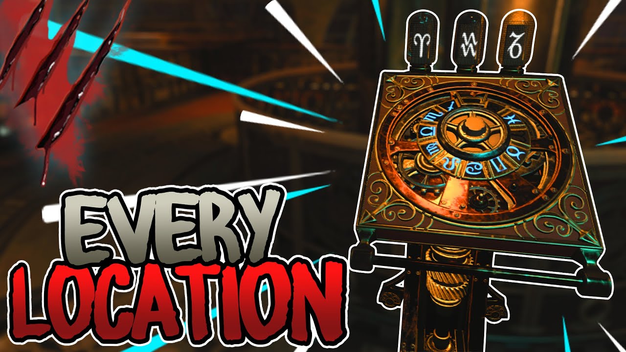 Dead of the Night - ALL ZODIAC SYMBOL LOCATIONS & ALL SCRATCH MARKS (BO4 Zombies Every Location)