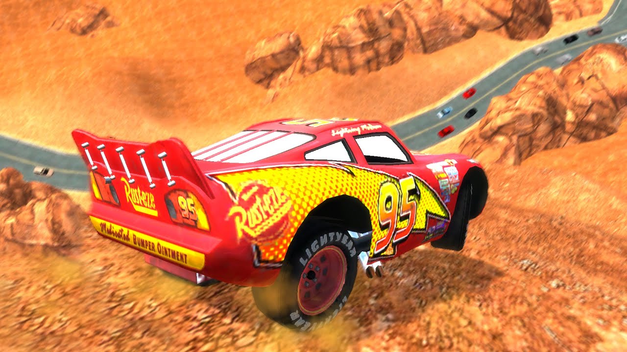 GTA 4 Lightning McQueen Cliff Drops & Crashes ep.4
