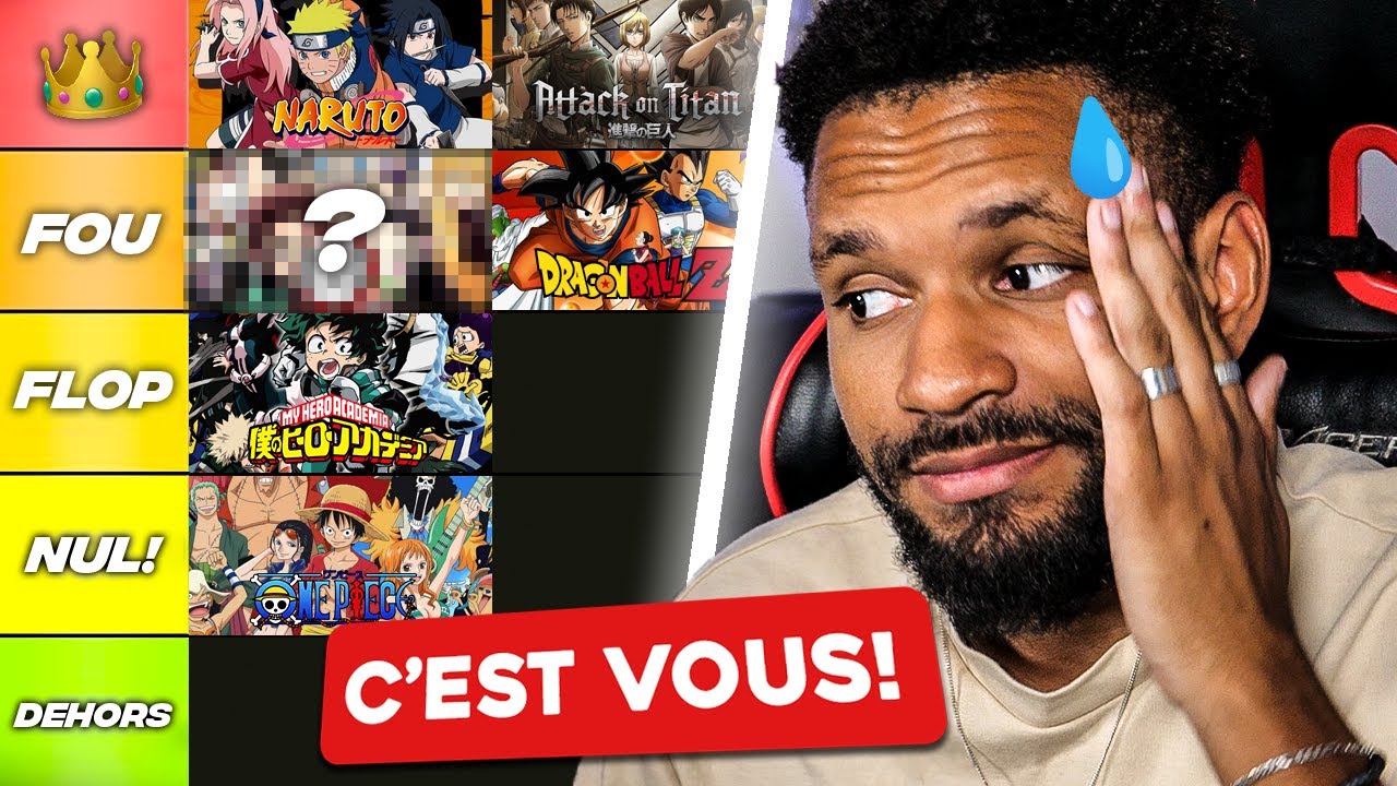 LA TIER LIST ANIME DES ABONNÉS !