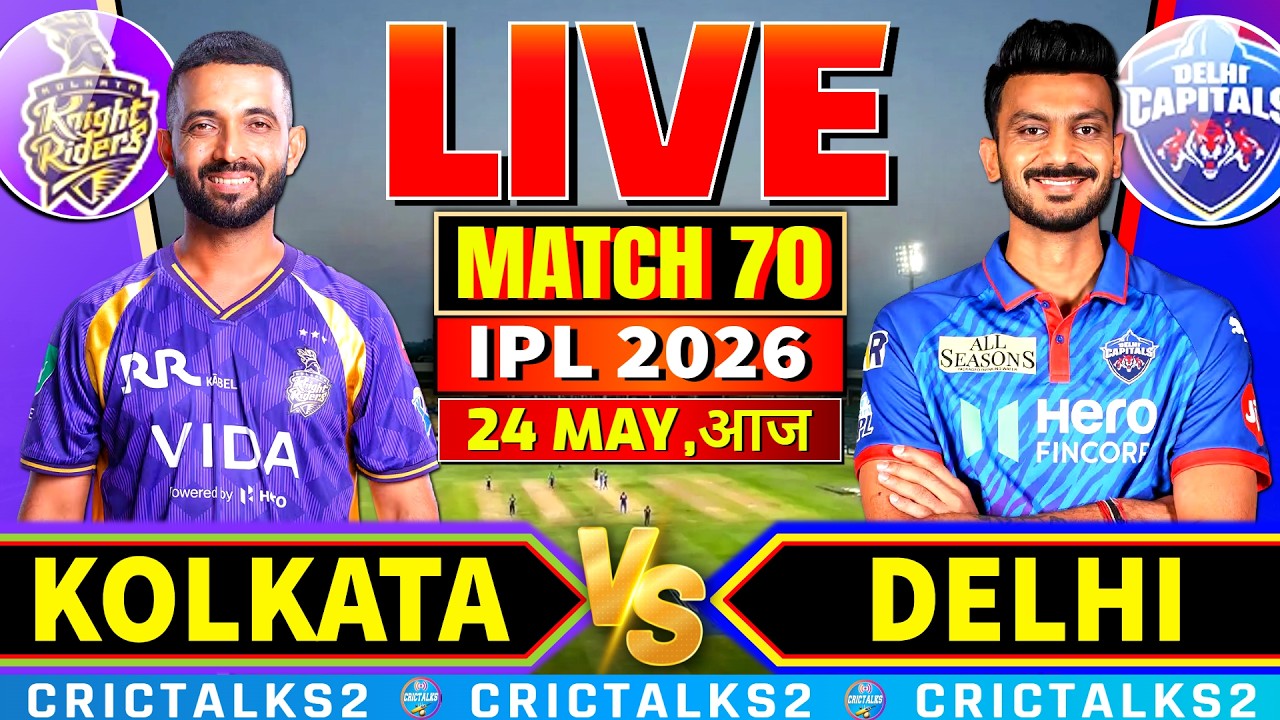 🔴 Live: KKR vs DC, Match 70 IPL 2026 Live Commentary, Cricket Live Score Live Match Today 2nd Inn