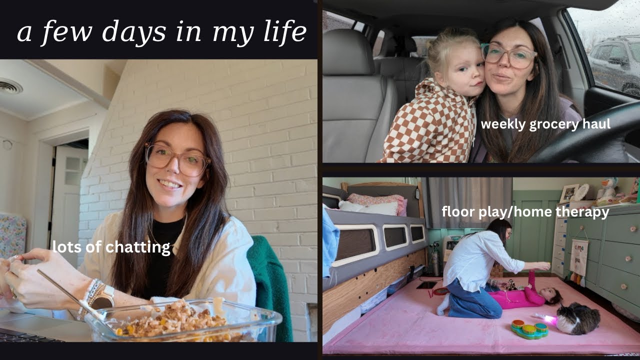 A Few Days in Our Life | Medical Mom Routine, Grocery Haul, Home Therapy & Preschool Pick Up