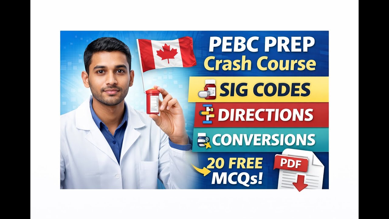 PEBC EE Prep Basics: SIG Codes, Directions & Conversions + MCQ Practice